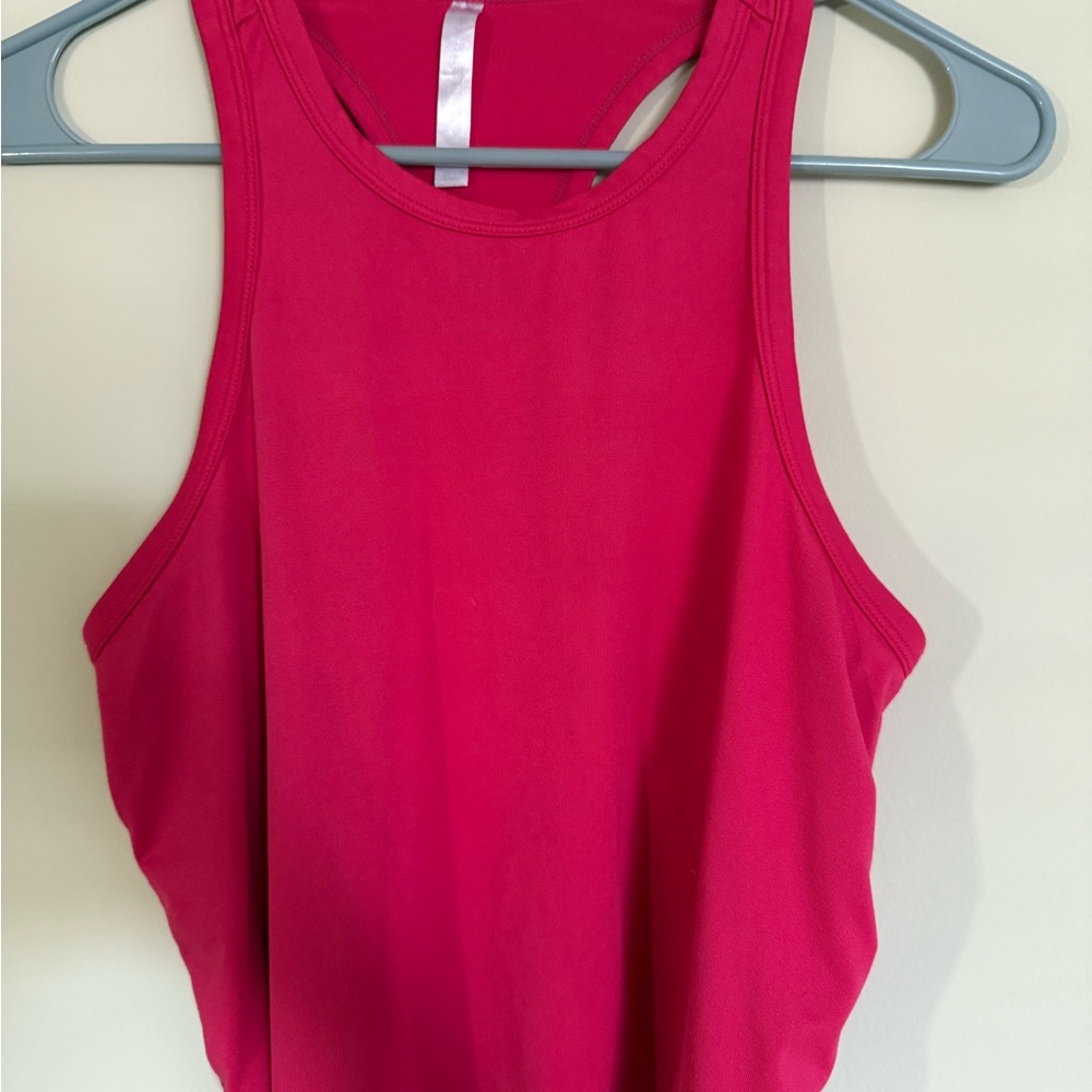 Fabletics Pink Sleeveless Crop Tank Top
